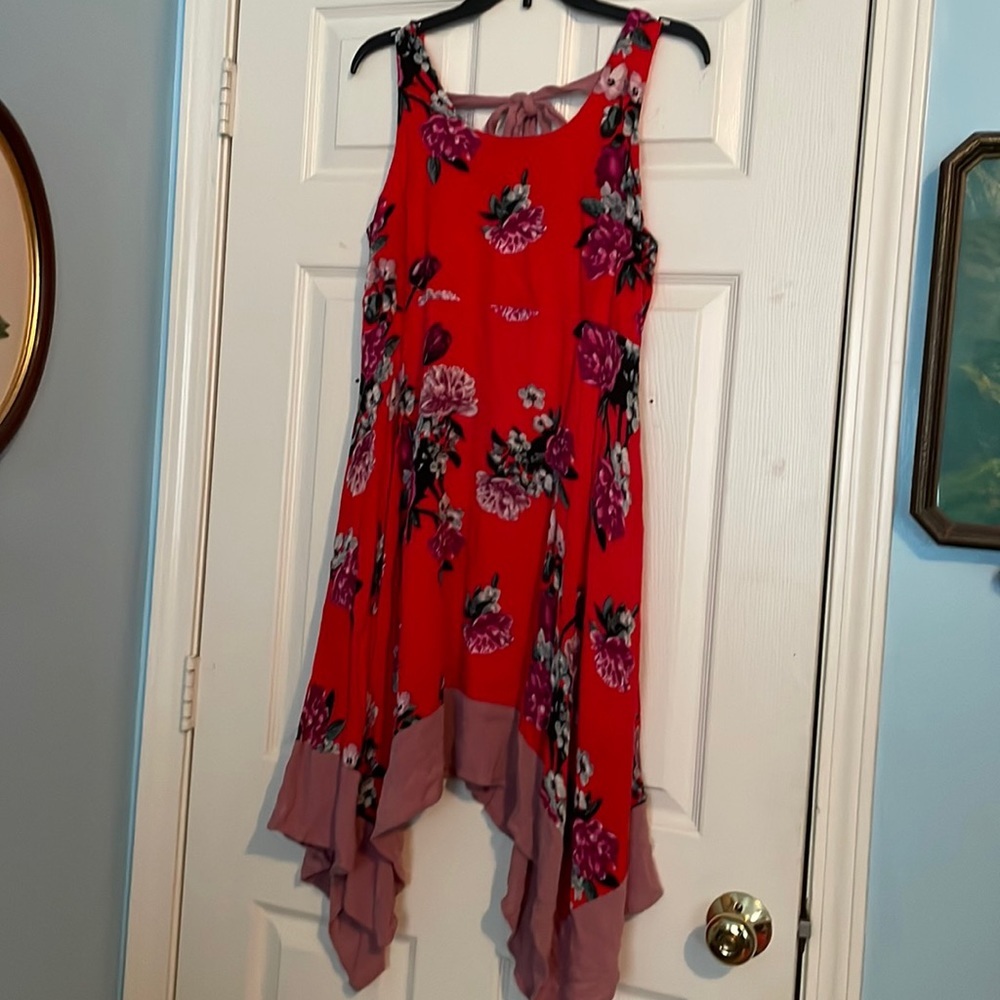 Oddy Size M/L Orange Floral Dress